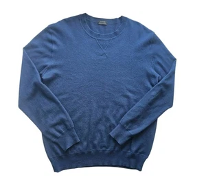 Men's ERMENEGILDO Z ZEGNA Luxury CASHMERE Comfort Navy CREW Neck Jumper XL *VGC* - Picture 1 of 8