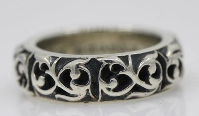 Chrome Hearts Sterling Silver Eternity Vine Band Ring Size 9.5 - 14.5 Grams - Image 1 of 4