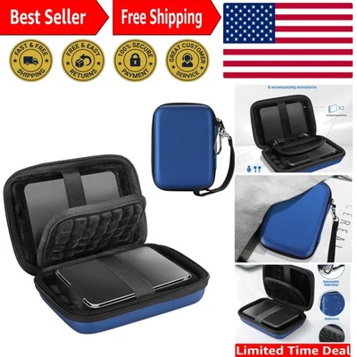 Estuche de transporte de disco duro impermeable para WD y Seagate - azul marino elegancia Foto 1 de 4