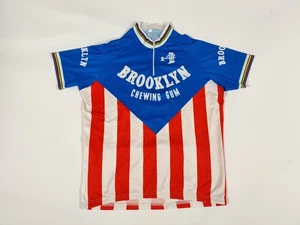 Vintage ciclismo Maglia jersey Cycling Bici Bike Brooklyn Gios XXL Poliestere - Imagen 1 de 7