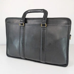 Vintage Coach Aktentasche schwarz Leder Aktentasche Laptoptasche Business Reisen Arbeit 5296 - Bild 1 von 10
