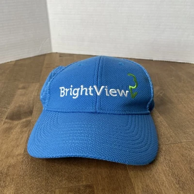 BrightView WearGuard Blue Fitted Hat Adult Size OSFA Stretch Baseball Cap - Image 1 of 4