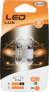 Lampadine siluro auto 6 Led 12V 1,5W due pezzi 31 mm START - Foto 1 di 4
