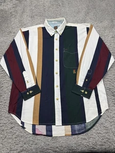 Camisa De Colección ZIZA Hombres XL Western Rayas Cresta Logo Brushpopper Abotonada Años 90 - Imagen 1 de 9