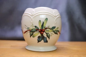 Lenox Winter Greetings Christmas Votive Candle Holder Holly Ribbon Signed - Picture 1 of 4