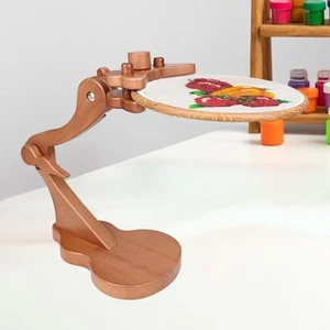 Embroidery Hoop Stand Wood Sewing Craft Project for Cross Stitching Quilting - Picture 1 of 7