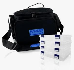 Fishing Tackle Box Bag Organizer, 4 Tackle Boxes, Padded Shoulder Strap - Picture 1 of 8