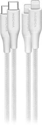 Insignia- 4' Lightning para USB-C cabo trançado de carga e sincronização (pacote com 2) - Mo... - Imagem 1 de 4