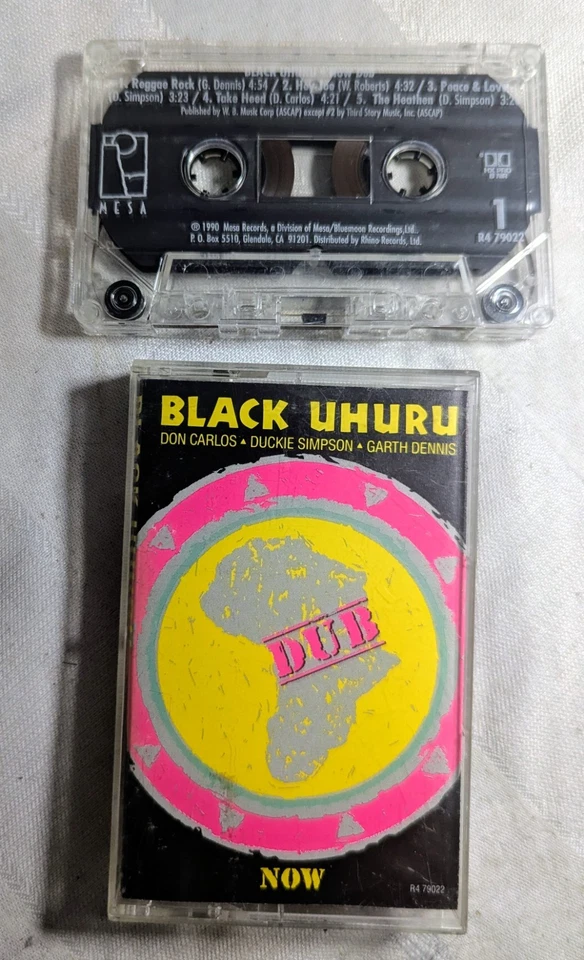 Black Uhuru - Now Dub - Cassette Tape - 1990 - Mesa Records - Image 1 of 3