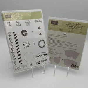 Stampin Up Stamp Set READY TO POP 141513 POPCORN BOX 141473 Dies Cardmaking - Picture 1 of 5
