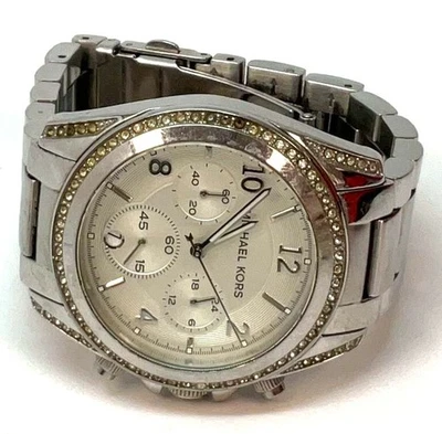 Designer Michael Kors MK-5165 Silver-Tone Stainless Steel Analog Wristwatch - Image 1 of 3