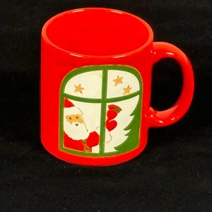 Taza de café Waechtersbach Alemania vintage campana de ventana de Santa árbol de Navidad - Imagen 1 de 6