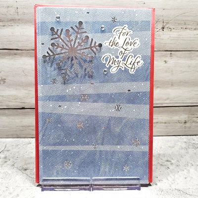 Tarjeta de Navidad American Greetings 6x8 malla azul plata copo de nieve amor de mi vida Foto 1 de 4