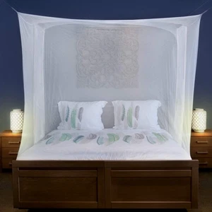 Mosquito Net for Single to King-Sized Beds – 2 Side Openings & 6 Hanging Loop... - Picture 1 of 7