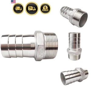 Conector de manguera de acero inoxidable NPT macho de 1-1/2 pulgadas a barra de 40 mm - Imagen 1 de 7