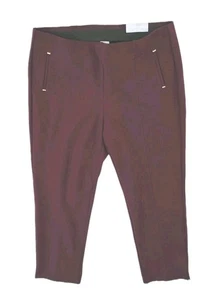 Chico's So Slimming 360 Juliet Slim Leg Ankle Pants Burgundy Red Knit 3.5 18 New - Picture 1 of 5