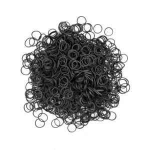 1000 Pcs Mini Rubber Bands Elastic Hair Ties For Hair Making Hairstyle black - Picture 1 of 6