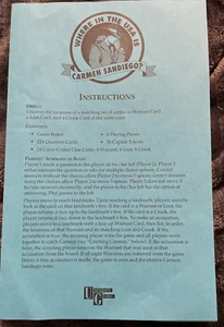 De colección 1993 Donde en Estados Unidos está Carmen Sandiego pieza de repuesto instrucciones - Imagen 1 de 1