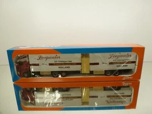 TEKNO HOLLAND DAF 95 TRUCK + TRAILER - LEEGWATER - RED+WHITE 1:50 - GOOD IN BOX - Imagen 1 de 10