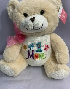 "Dan Dee Oso de Peluche Crema de Peluche 12" Bordada "" # 1 MAMÁ" - Imagen 1 de 8