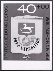 Photo Essay Germany ScB416 FIP, Philately, Post Horn, Horse, 40+00, Unissued - Picture 1 of 1