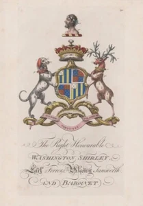 1764 English Armoral Coat Of Arms Engravings - Picture 1 of 1