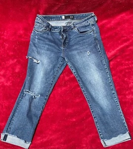 Kut From The Kloth Jeans, Women’s Sz 8 Amy Stretch Straight Leg Cropped Cuffed - Bild 1 von 7