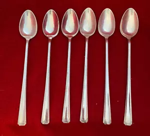 Westmorland Sterling Silver .925 "JOHN AND PRISCILLA" Set of 6 Ice Tea Spoons - Picture 1 of 3