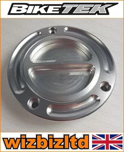 Tapa de combustible con tornillo sin llave Biketek plateada (tapa de gas) Yamaha XJR 1300 1999-2012 FFCY01 - Imagen 1 de 12