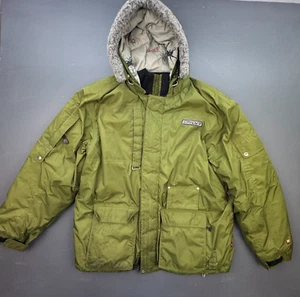 Spyder Herren 2XL gefütterte Skijacke Kapuze Gänsedaunen grün Parka Snowboarden - Bild 1 von 21