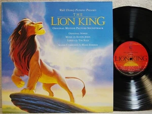 Disney The Lion King O.S.T 1994 Korea LP W/Insert NM Hyper Sticker Elton John - Picture 1 of 6