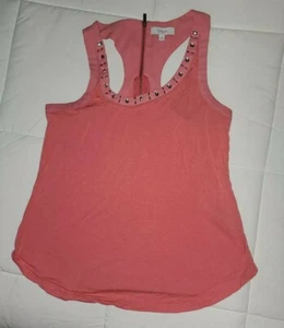 Mujer Coral Caramelos Espalda Corredora Sin Mangas Cremallera Espalda Tanque Pequeño - Imagen 1 de 5