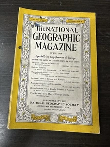 Vintage April 1938 National Geographic Journal Zeitschrift Taschenbuch Buch - Bild 1 von 1