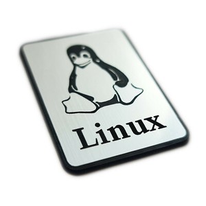 Linux Sticker Case Badge Decal - Chrome Reflective - 35 mm x 25 mm