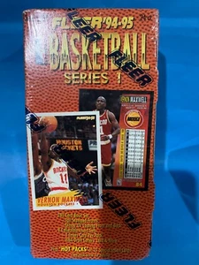94-95 FLEER JUMBO PACK BASKETBALL SERIES 1 24 PACKS IN A FEEDER BOX SEAL - Picture 1 of 3
