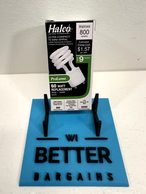Halco Ultra Compact T2 Mini Spiral ProLume 60 Watt Replacement White NEW - Image 1 of 4