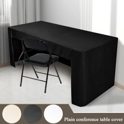 Fitted Tablecloth Cover with Open Back for Trade Show/Banquet/DJ Table◇ - Image 1 of 4