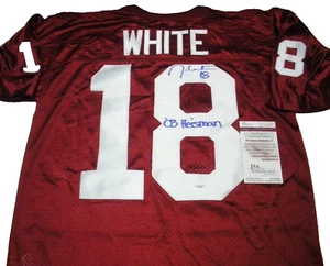 JERSEY NIKE CON LICENCIA OFICIAL FIRMADA POR JASON WHITE OKLAHOMA SOONERS JSA/COA - Imagen 1 de 2