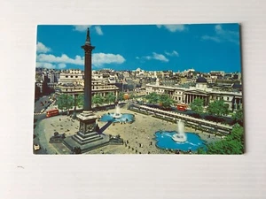 Trafalgar Square and Nelson’s Column London UK  Postcard - Imagen 1 de 1