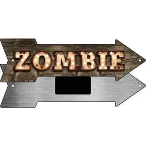 Zombie Glühbirne Buchstaben 2,25"x8" Pfeil Magnet Kühlschrank Kühlschrank Küche Haus Tür - Bild 1 von 2