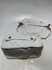 (2) LEICURACE Portable Makeup Bags Opens Flat For Easy Access Waterproof Large - Picture 1 of 2