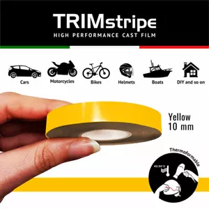 Trim Stripes Adhesive for Car, Yellow, 10 mm x 10 Mt - Picture 1 of 6