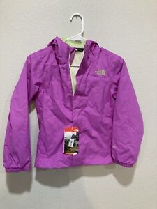 North Face Jacket Girls S Small Violet Windbreaker Zip Hooded Rain Coat Youth