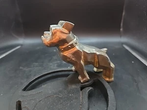 Mack Truck Original Vintage Chrome Bulldog Hood Ornament Dog Collectible Solid - Picture 1 of 8
