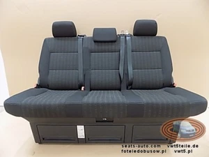 VW T5 GP T6 Sitzbank Multivan Sitz Schlafbank | PANDU seat triple bench - Imagen 1 de 1