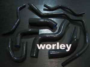 Black Hose for VW GOLF GTI MK5 MKV 2.0L FSI Turbo 2003-2009 Silicone Radiator - Picture 1 of 6
