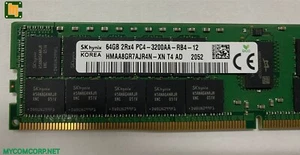 HYNIX 64GB(1X64GB) 2RX4 PC4-3200AA DDR4 ECC SERVER MEMORY HMAA8GR7AJR4N-XN - Picture 1 of 3
