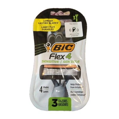 Maquinillas de afeitar desechables BIC Flex 4 sensibles para hombre (3) Foto 1 de 2