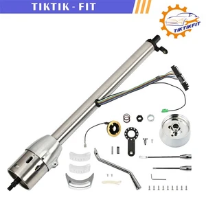 32" Tilt Automatic Steering Column with 9 Hole Adapter No Key Natural Stainless - Picture 1 of 9