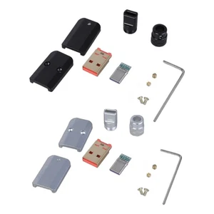 DIY USB Type C Male Plug Connector Screw Fixing Kit Aluminum Alloy Housing Shell - Picture 1 of 10